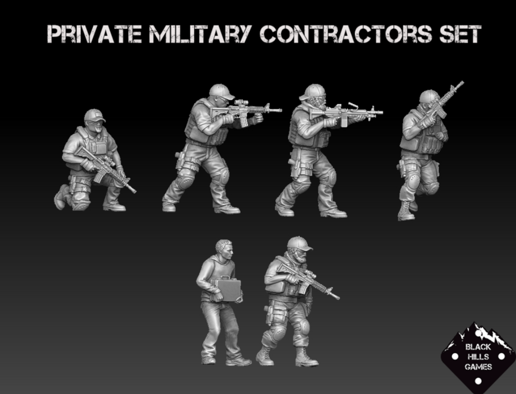 ミリタリー PMC PRIVATE MILITARY CONTRACTORS 07ver 28mm Modern Private Military Contractor Set