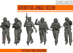 28mm Modern GUNSLINGER: Operator 'Jungle Ops' Team