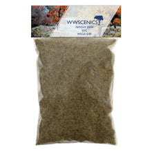 Load image into Gallery viewer, WWScenics 2mm Patchy Static Grass 100g multi-tone blend for realistic miniature scenic ground cover and terrain variation
