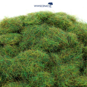 WWScenics 4mm Summer Static Grass in vibrant green for detailed miniature basing and model scenery.