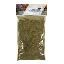 Load image into Gallery viewer, WWScenics 4mm Wild Meadow Static Grass 100g pack for realistic miniature terrain and diorama basing with fine natural green and earth tones

