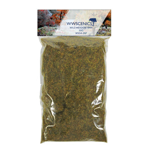 WWScenics 4mm Wild Meadow Static Grass 100g pack for realistic miniature terrain and diorama basing with fine natural green and earth tones