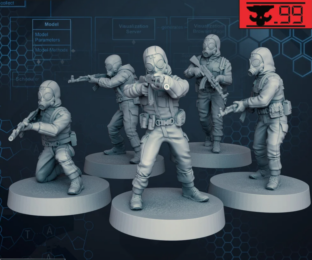 32mm BioHazard Wolf Soldiers