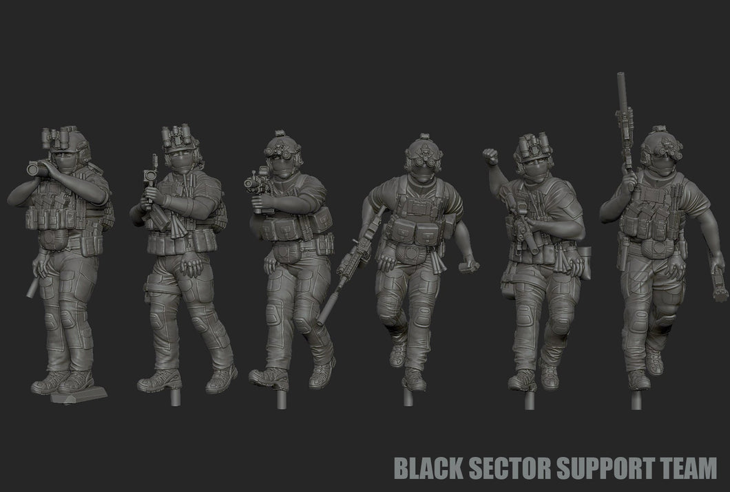 28mm Modern GUNSLINGER: Black Sector GIG 'Support Team'