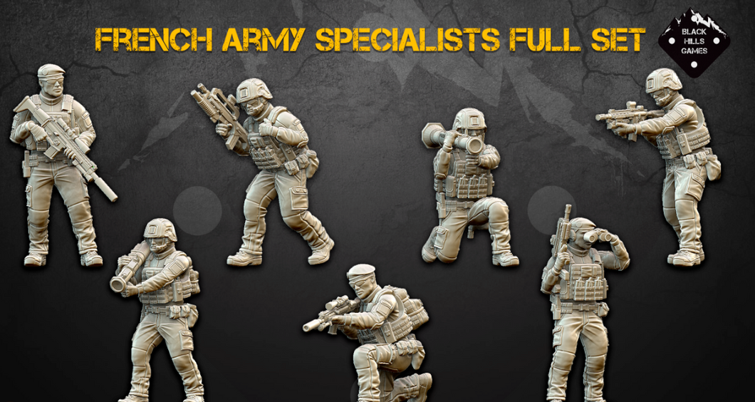 28mm Modern French Army Specialists Full Set