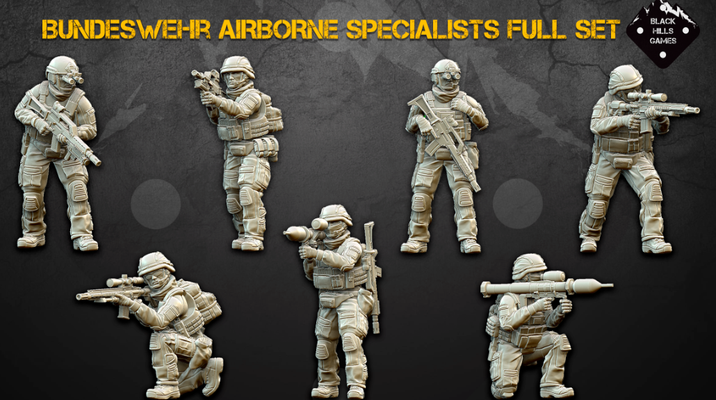 28mm Modern Bundeswehr Airborne Specialists Full Set