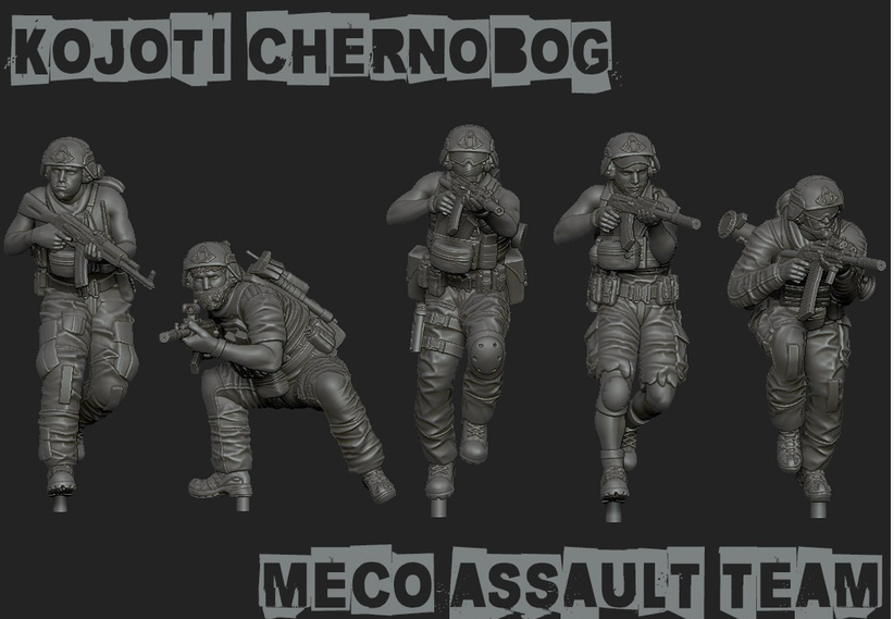 28mm Modern GUNSLINGER: Kojoti Chernobog 'Meco Assault Team'