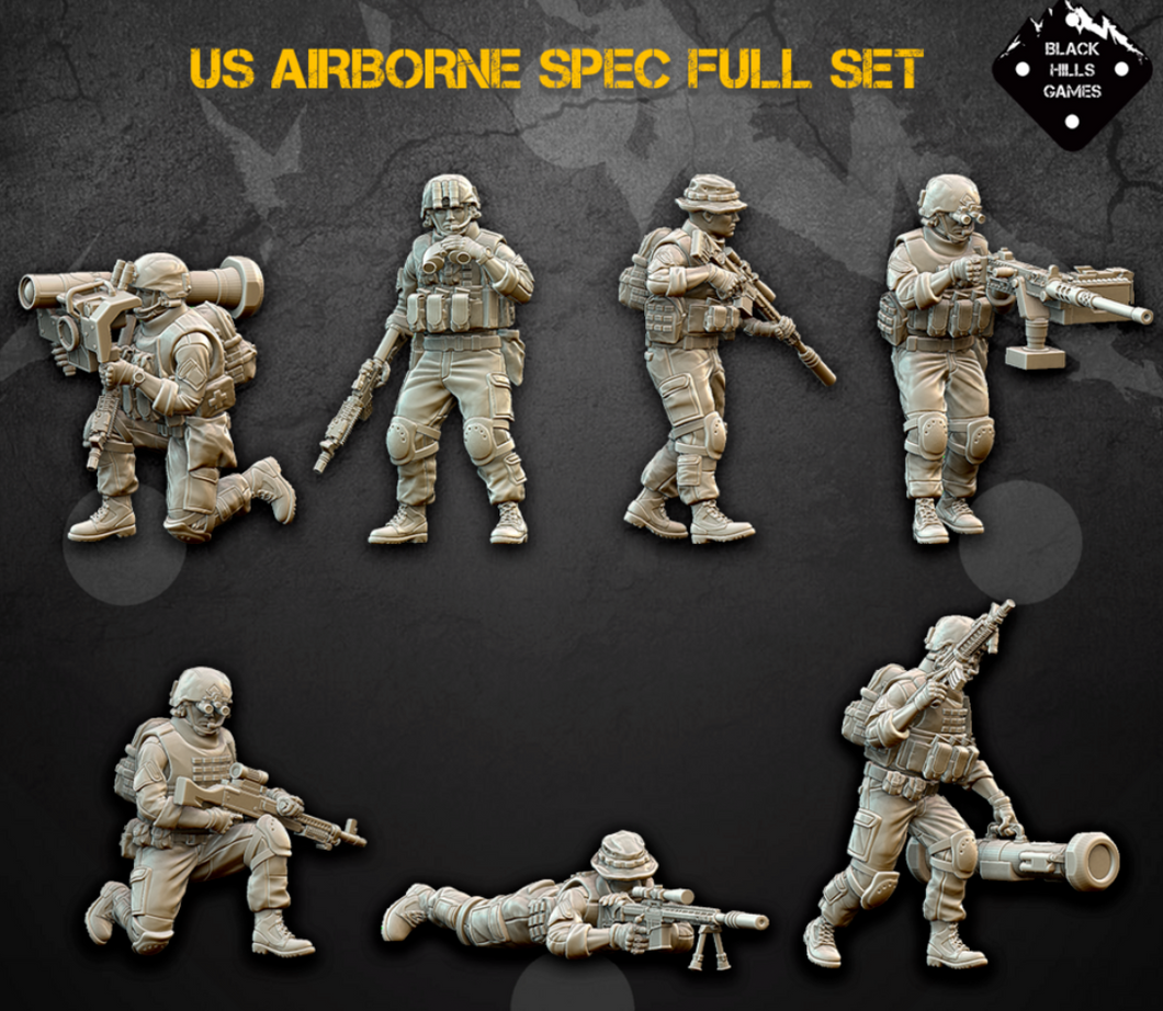 28mm Modern US Airborne Specialists Full Set