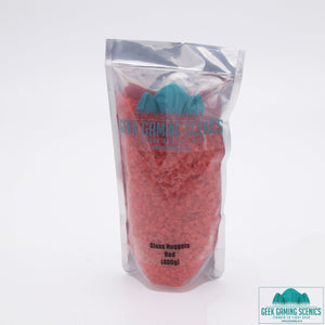Glass Nuggets 2-4 mm red (400 g)-Geek Gaming